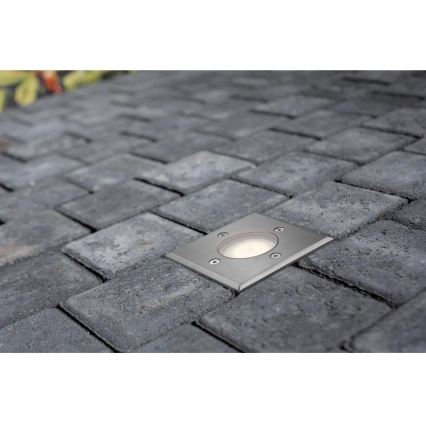 Nordlux - Spoljašnja rasveta za kućni prilaz PATO 1xGU10/35W/230V IP65 mat krom uglast