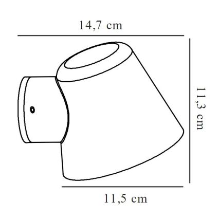 Nordlux - Spoljašnja zidna lampa ALERIA 1xGU10/35W/230V IP44