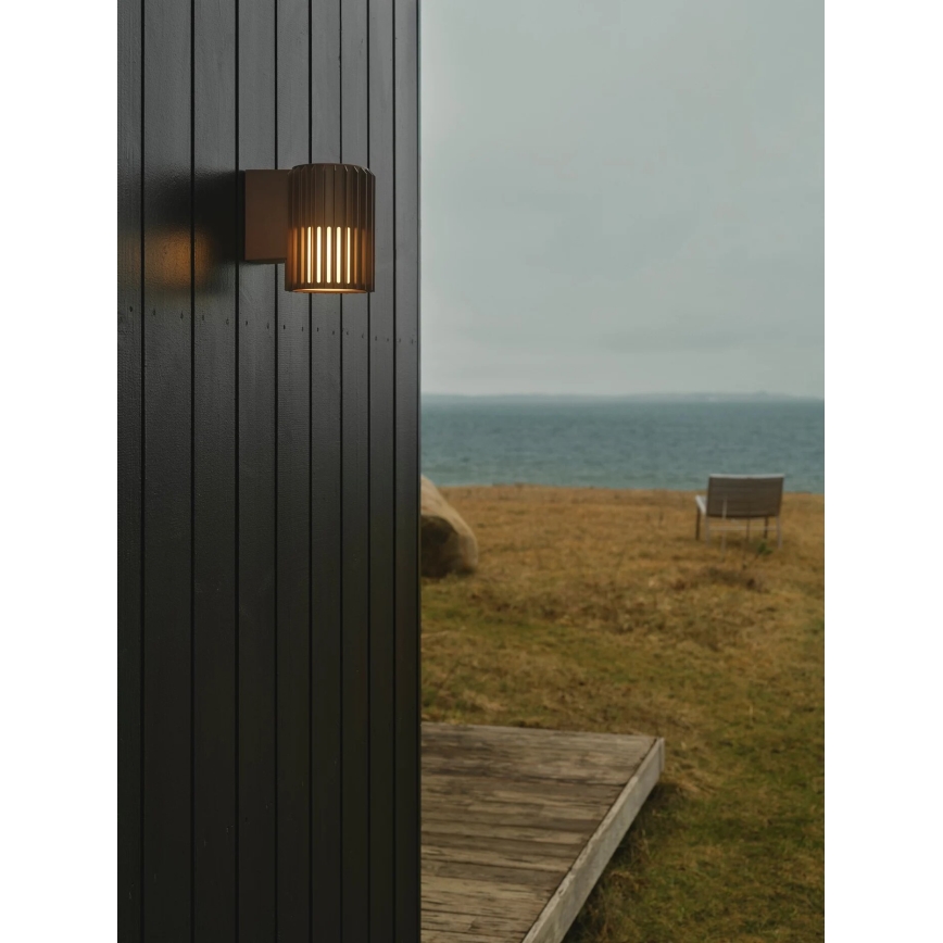 Nordlux - Spoljašnja zidna lampa ALUDRA 1xE27/15W/230V braon
