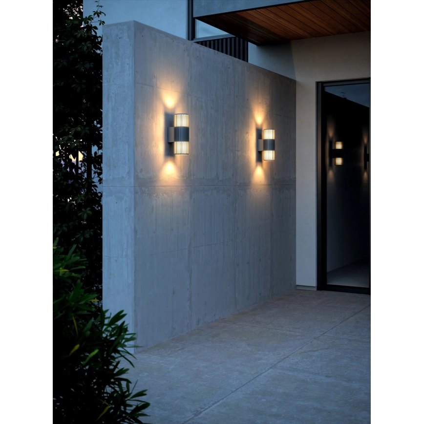 Nordlux - Spoljašnja zidna lampa ALUDRA 2xE27/15W/230V IP54 antracit