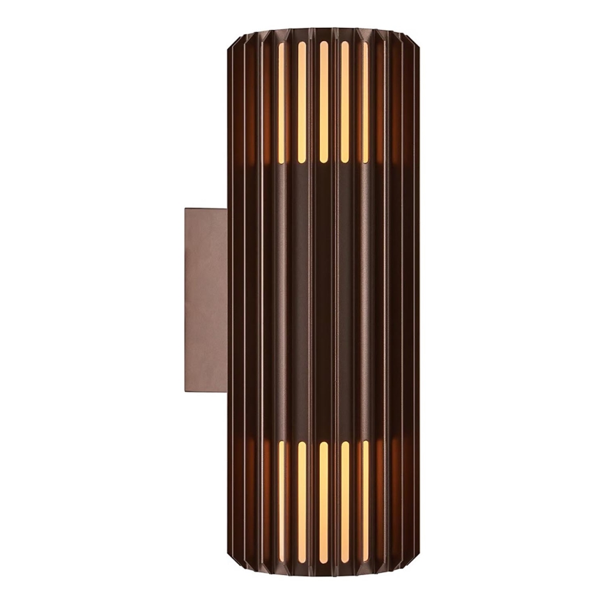 Nordlux - Spoljašnja zidna lampa ALUDRA 2xE27/15W/230V IP54 braon
