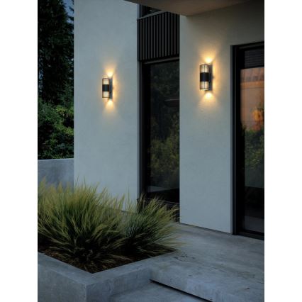 Nordlux - Spoljašnja zidna lampa ALUDRA 2xE27/15W/230V IP54 crno