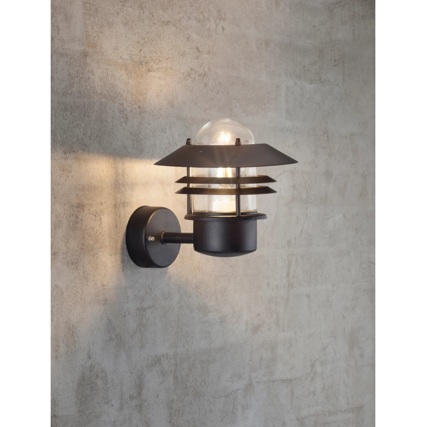Nordlux - Spoljašnja zidna lampa BLOKHUS 1xE27/60W/230V IP54 crno