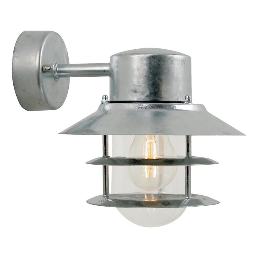Nordlux - Spoljašnja zidna lampa BLOKHUS 1xE27/60W/230V IP54 srebrno
