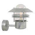 Nordlux - Spoljašnja zidna lampa BLOKHUS 1xE27/60W/230V IP54 srebrno