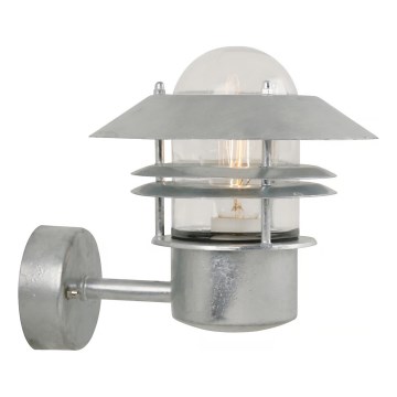 Nordlux - Spoljašnja zidna lampa BLOKHUS 1xE27/60W/230V IP54 srebrno