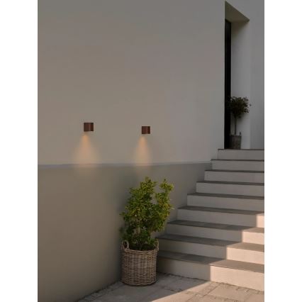 Nordlux - Spoljašnja zidna lampa DION 1xGU10/25W/230V IP44 boja rđe