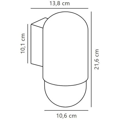 Nordlux - Spoljašnja zidna lampa HEKA 1xE27/60W/230V IP54 bež