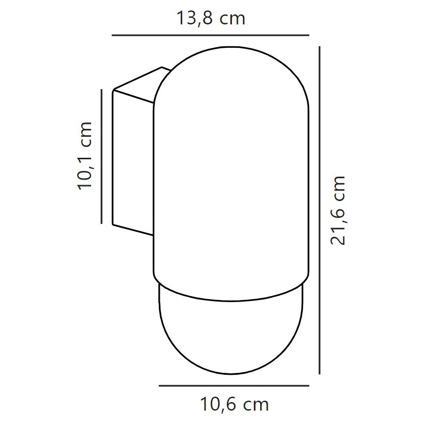 Nordlux - Spoljašnja zidna lampa HEKA 1xE27/60W/230V IP54 bež