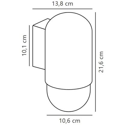 Nordlux - Spoljašnja zidna lampa HEKA 1xE27/60W/230V IP54 crno
