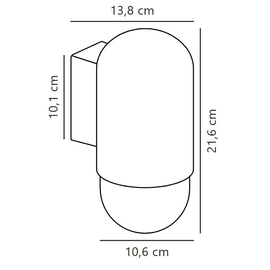 Nordlux - Spoljašnja zidna lampa HEKA 1xE27/60W/230V IP54 crno