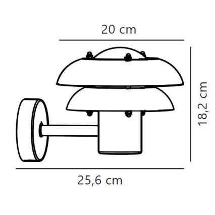 Nordlux - Spoljašnja zidna lampa KURNOS 1xE14/12W/230V IP54 crno