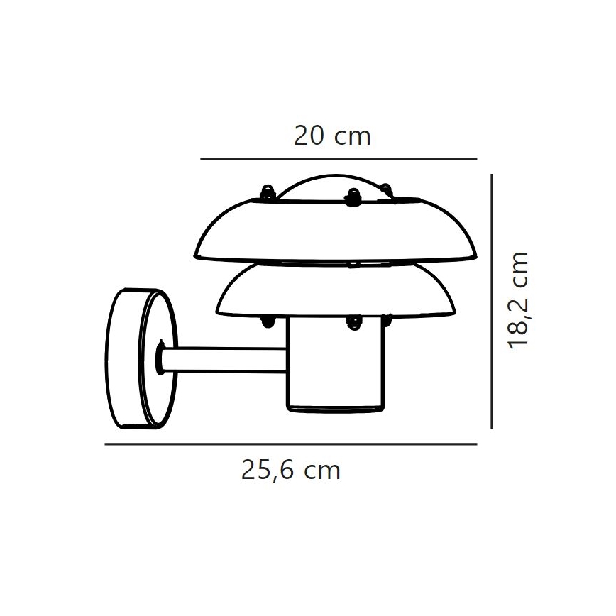 Nordlux - Spoljašnja zidna lampa KURNOS 1xE14/12W/230V IP54 crno