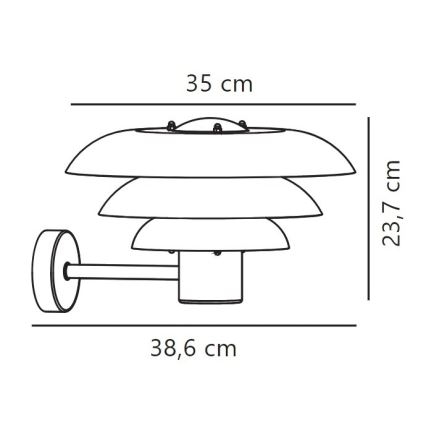 Nordlux - Spoljašnja zidna lampa KURNOS 1xE27/20W/230V IP54 bež