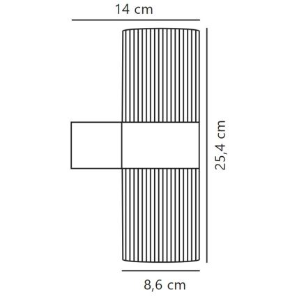 Nordlux - Spoljašnja zidna lampa KYKLOP 2xGU10/25W/230V IP54 crno