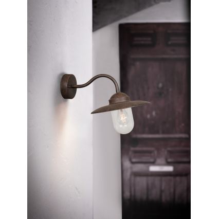 Nordlux - Spoljašnja zidna lampa LUXEMBOURG 1xE27/60W/230V IP54 braon/patina