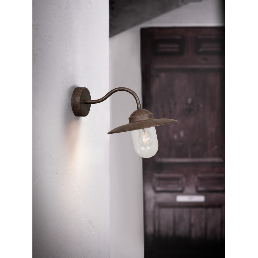 Nordlux - Spoljašnja zidna lampa LUXEMBOURG 1xE27/60W/230V IP54 braon/patina