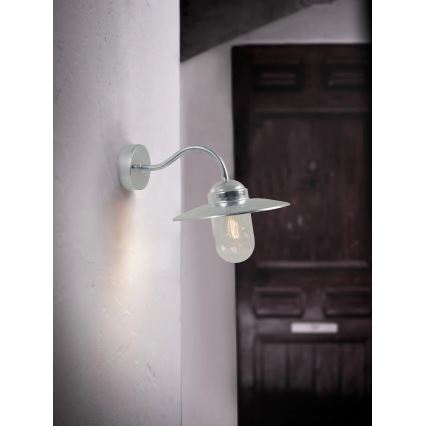 Nordlux - Spoljašnja zidna lampa LUXEMBOURG 1xE27/60W/230V IP54 srebrno