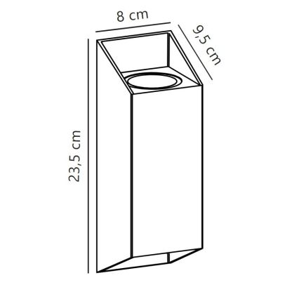 Nordlux - Spoljašnja zidna lampa NICO 2xGU10/25W/230V IP54 braon