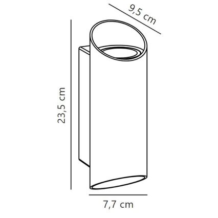 Nordlux - Spoljašnja zidna lampa NICO 2xGU10/25W/230V IP54 crno
