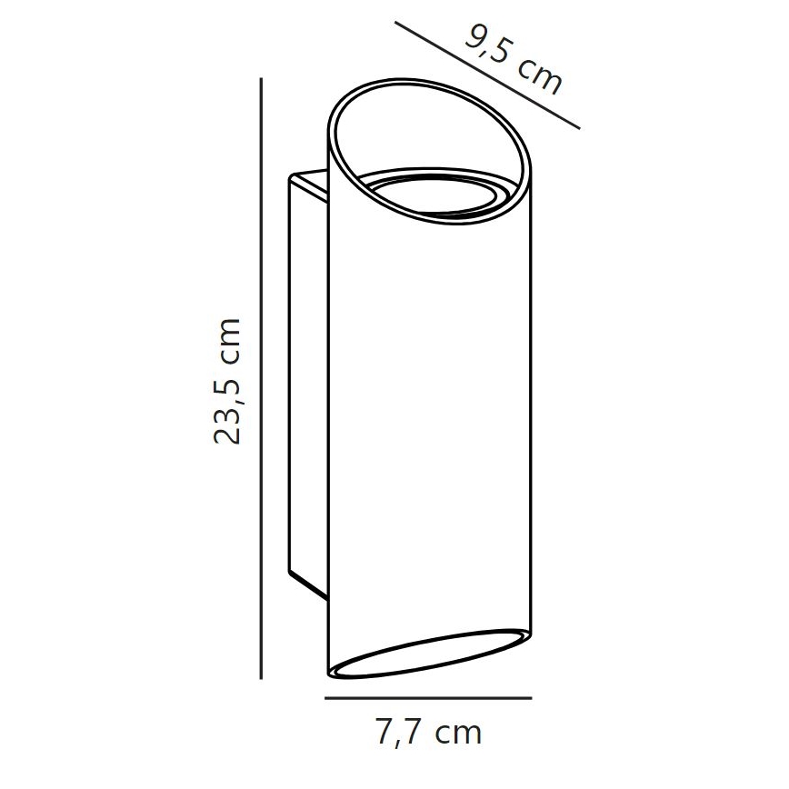 Nordlux - Spoljašnja zidna lampa NICO 2xGU10/35W/230V IP54 antracit