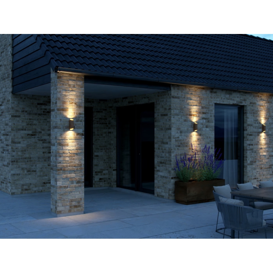 Nordlux - Spoljašnja zidna lampa NICO 2xGU10/35W/230V IP54 braon