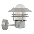 Nordlux - Spoljašnja zidna lampa sa senzorom BLOKHUS 1xE27/60W/230V IP54 srebrno