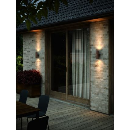 Nordlux - Spoljašnje zidno svetlo KYKLOP 2xGU10/25W/230V IP54 braon