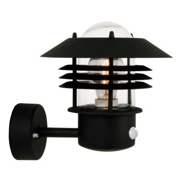 Nordlux - Spoljašnje zidno svetlo sa senzorom VEJERS 1xE27/60W/230V IP54 crno