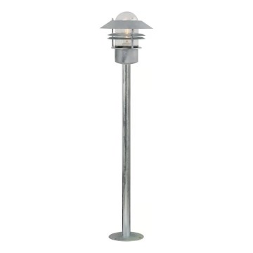 Nordlux - Spoljna lampa BLOKHUS 1xE27/60W/230V IP54 srebrna 92 cm