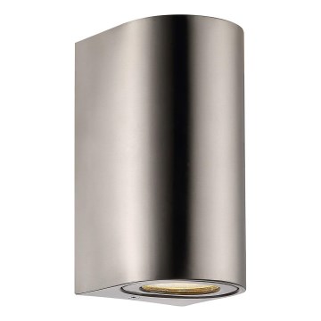 Nordlux - Spoljna zidna lampa CANTO 2xGU10/28W/230V IP44 nerđajući čelik