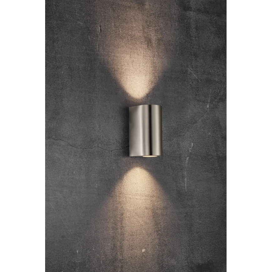 Nordlux - Spoljna zidna lampa CANTO 2xGU10/28W/230V IP44 nerđajući čelik