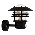 Nordlux - Spoljna zidna lampa sa senzorom VEJERS 1xE27/60W/230V IP54 srebrna
