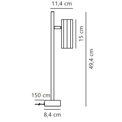 Nordlux - Stona lampa ALANIS 1xGU10/15W/230V crno