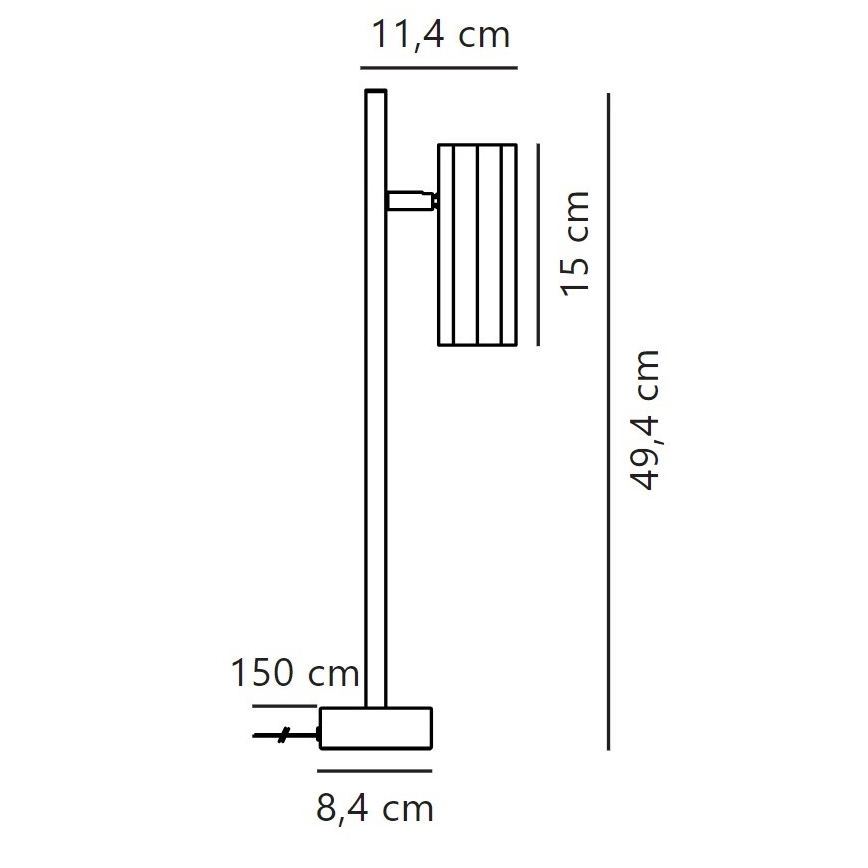Nordlux - Stona lampa ALANIS 1xGU10/15W/230V crno
