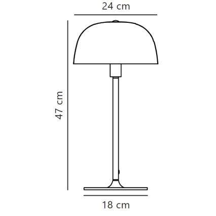 Nordlux - Stona lampa CERA 1xE14/40W/230V zlatna