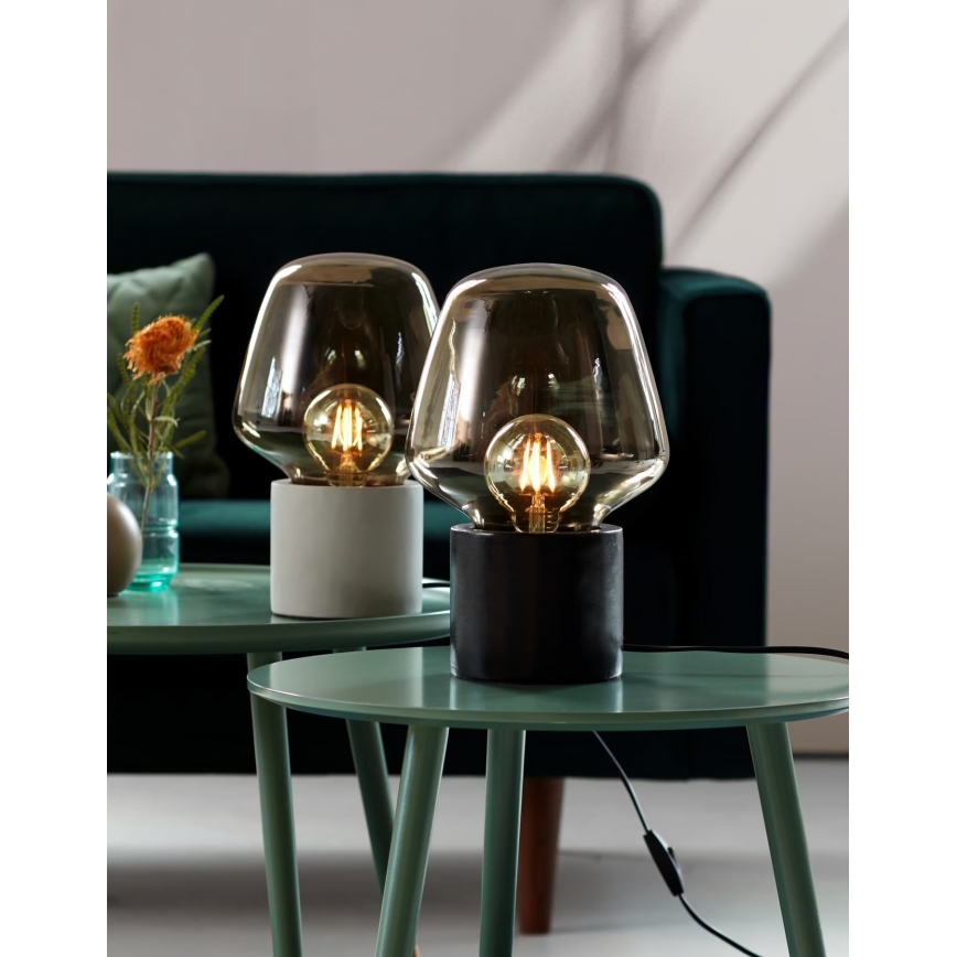 Nordlux - Stona lampa CHRISTINA 1xE27/25W/230V beton/crno
