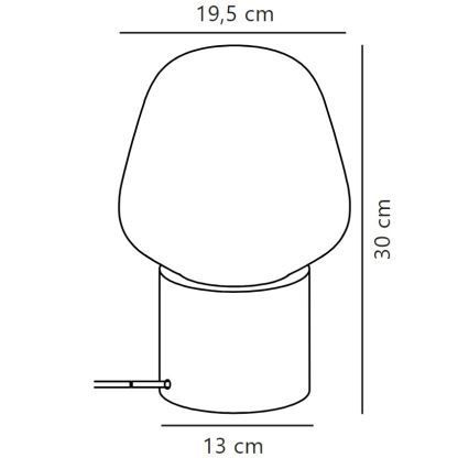 Nordlux - Stona lampa CHRISTINA 1xE27/25W/230V beton/crno