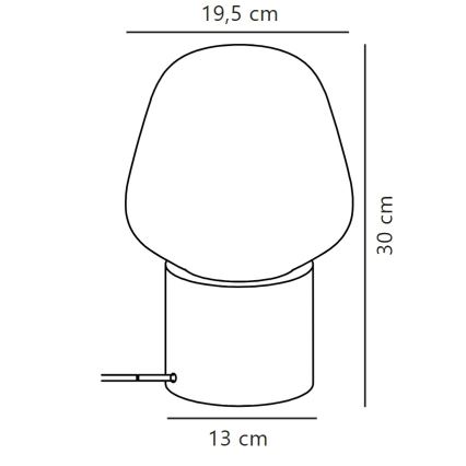 Nordlux - Stona lampa CHRISTINA 1xE27/25W/230V beton/sivo