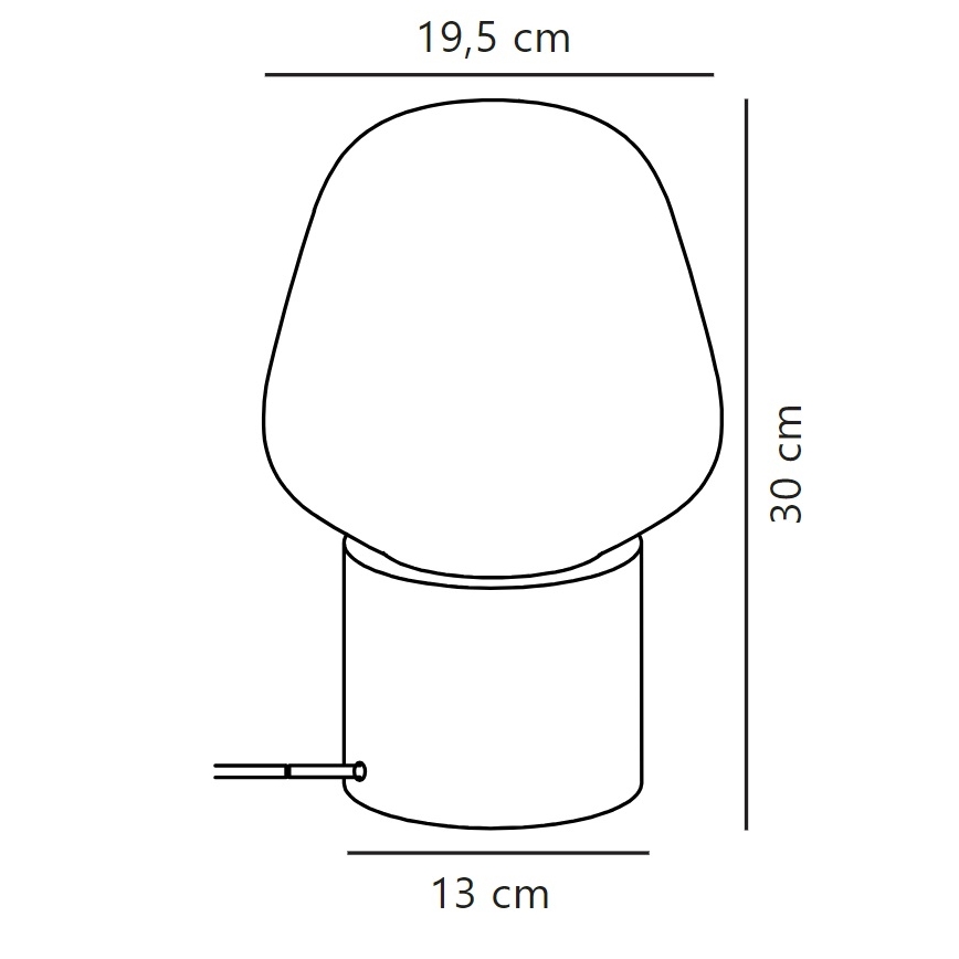 Nordlux - Stona lampa CHRISTINA 1xE27/25W/230V beton/sivo