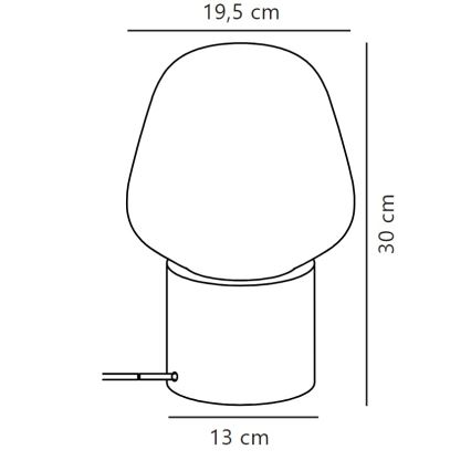 Nordlux - Stona lampa CHRISTINA 1xE27/25W/230V fikus elastika