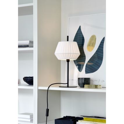 Nordlux - Stona lampa DICTE 1xE14/40W/230V bela/crno