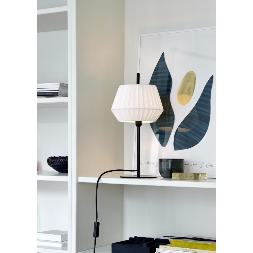 Nordlux - Stona lampa DICTE 1xE14/40W/230V bela/crno