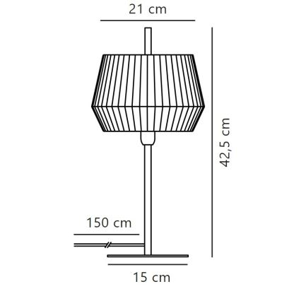 Nordlux - Stona lampa DICTE 1xE14/40W/230V bela/crno