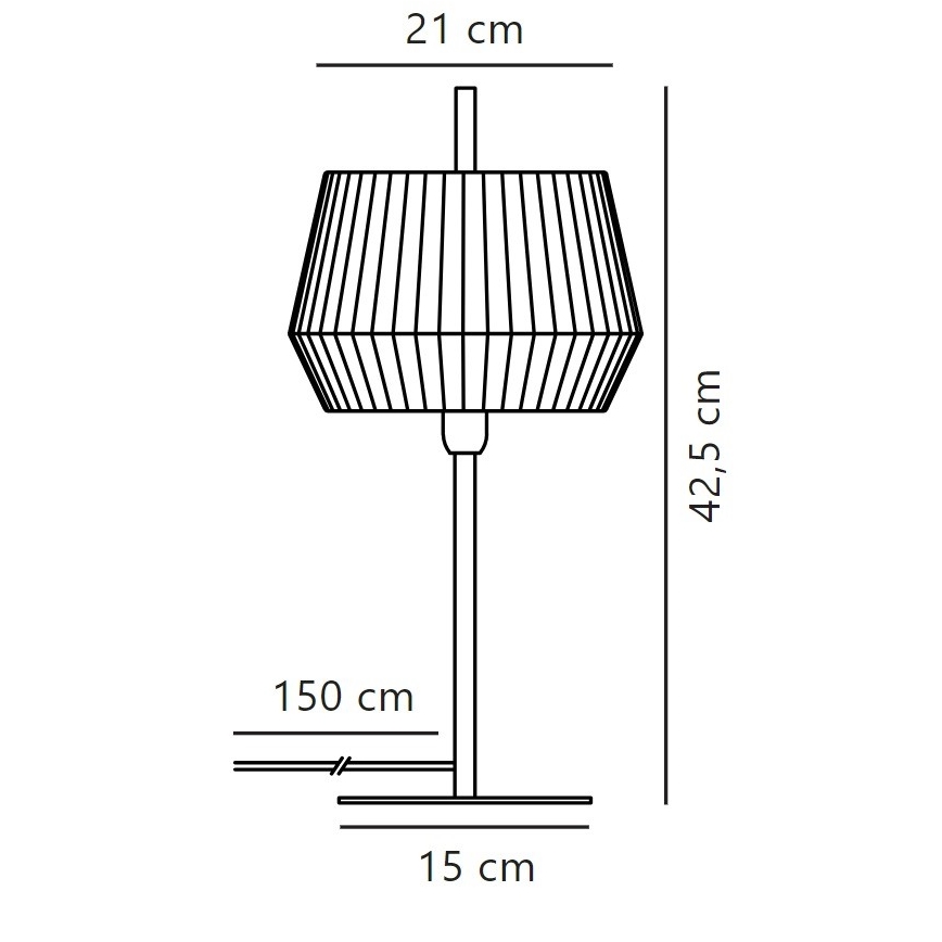Nordlux - Stona lampa DICTE 1xE14/40W/230V bela/crno