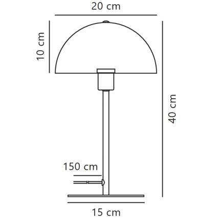 Nordlux - Stona lampa ELLEN 1xE14/40W/230V bela