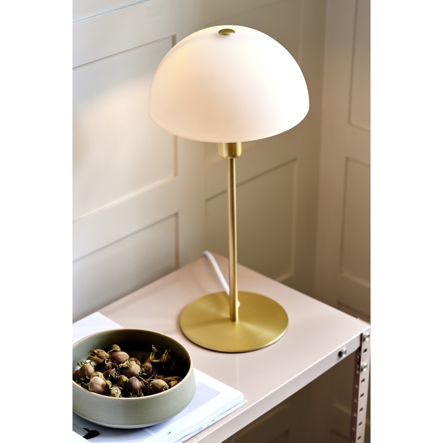 Nordlux - Stona lampa ELLEN 1xE14/40W/230V zlatna/bela