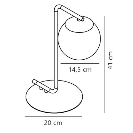 Nordlux - Stona lampa GRANT 1xE14/40W/230V zlatna