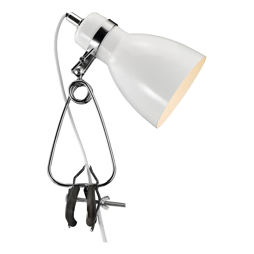 Nordlux - Stona lampa sa štipaljkom CYCLONE 1xE14/15W/230V bela