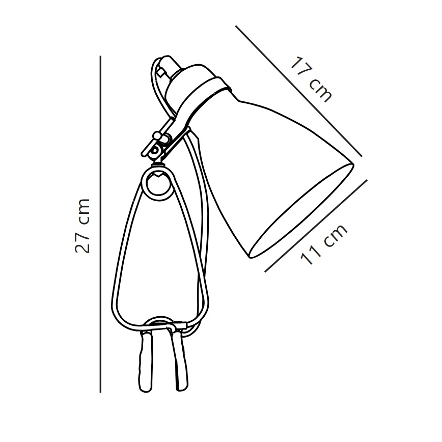 Nordlux - Stona lampa sa štipaljkom CYCLONE 1xE14/15W/230V bela